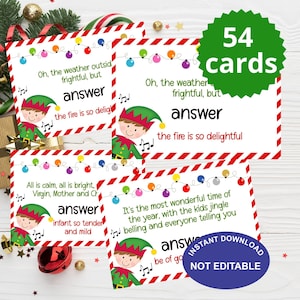 Christmas Carol Finish the Lyric Game | Fun and Easy Holiday Party Printable | Family Christmas Song Game | Office Party Activity