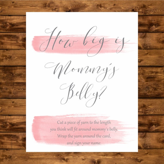 How Big Is Mommy S Belly Printable Instant Download Pink How Big Is Mommy S Belly Printable Instant Download Pink