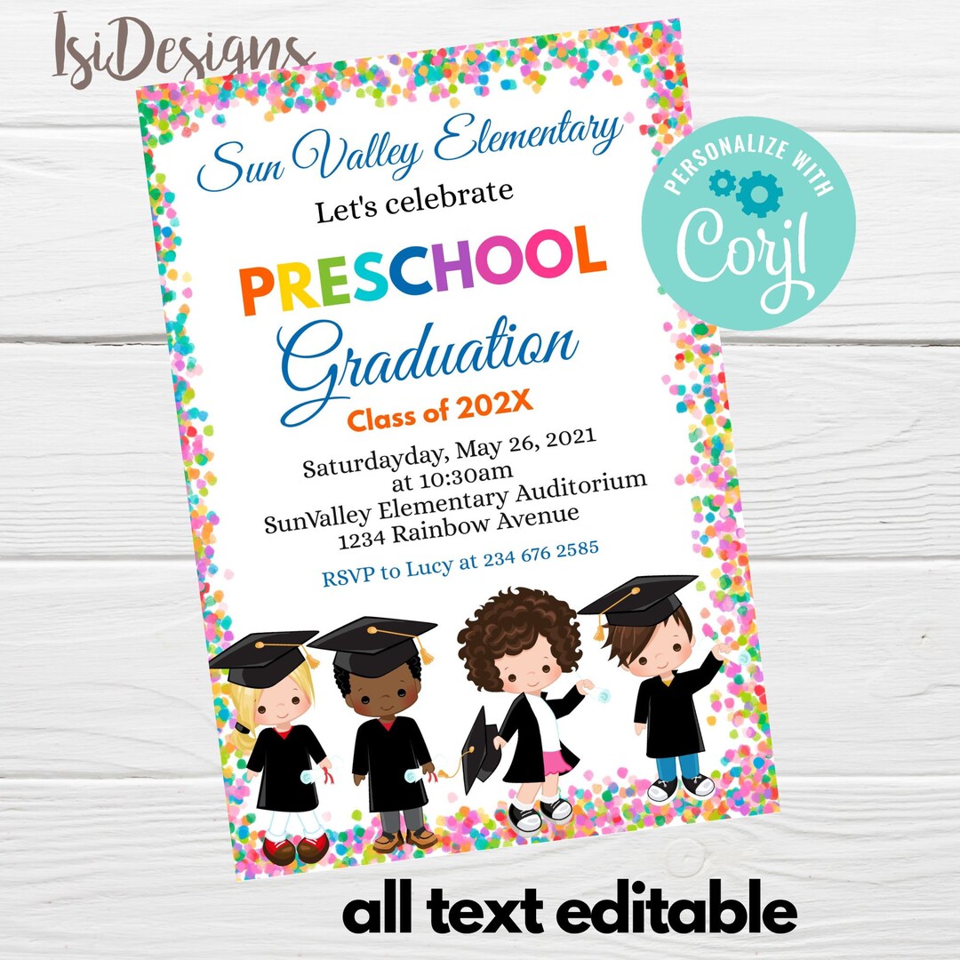 preschool-graduation-invitation-editable-graduation-announce-kindergarten-graduation-ceremony-pre-k-graduation-template-instant-download-etsy for Free Printable Graduation Invitations For Kindergarten Preschool Graduation Invitation, Editable Graduation Announce, Kindergarten Graduation Ceremony, Pre-k Graduation Template, Instant Download - Etsy for Free Printable Graduation Invitations For Kindergarten