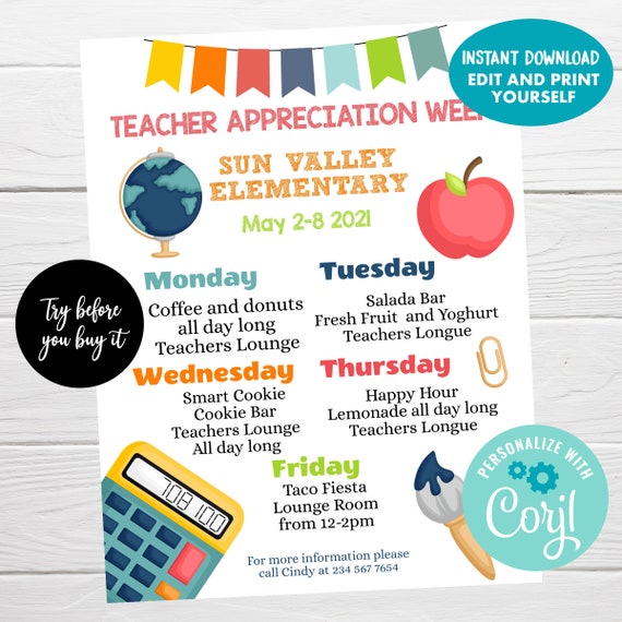 editable-teacher-appreciation-week-flyer-instant-download-appreciation-week-schedule-events