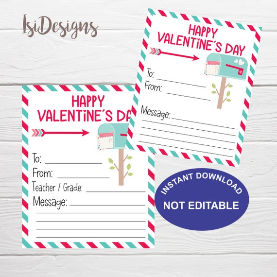 Valentine's Day Candy Gram, INSTANT Download, PTA, PTO School