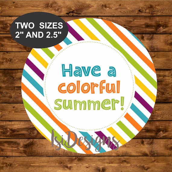 Have A Colorful Summer Gift Tag Free Printable