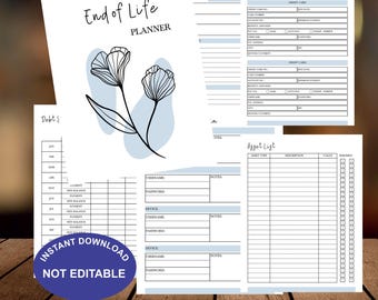 100-Page Emergency Binder Planner | Fillable Printable PDF | 'What If' & 'Just In Case' Binder Bundle | Digital End of Life Organizer