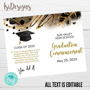 Editable Graduation Ceremony Program School Ceremony Template Digital Editable Graduation Ceremony Program School Ceremony Template Digital