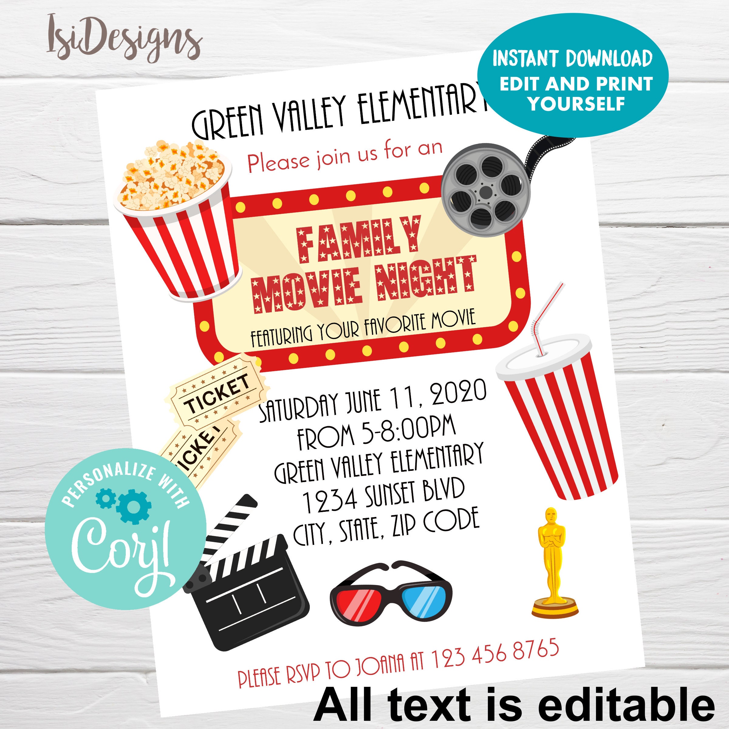 family movie night poster