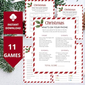 Printable Christmas Party Game Bundle | Fun Holiday Games for Family and Office Gatherings