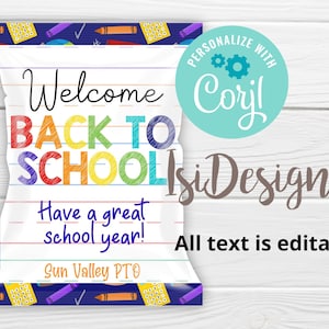 Back to School Chip Bag, Instant Download, PTO/PTA Editable Snack Bag, Welcome Back Snack Bag Wrapper