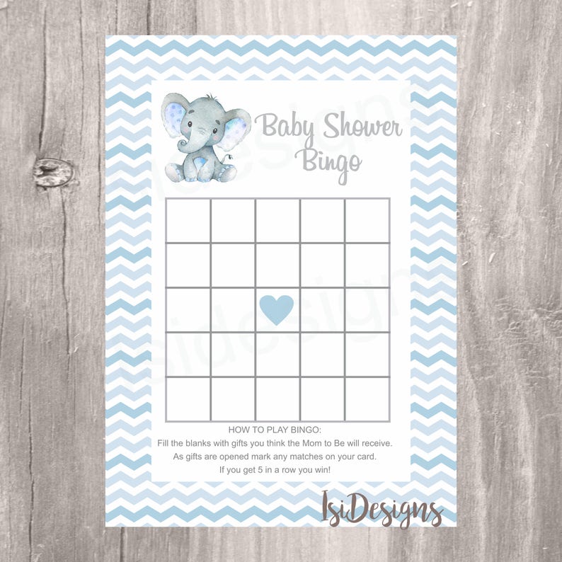 Elephant Baby Shower Free Printables