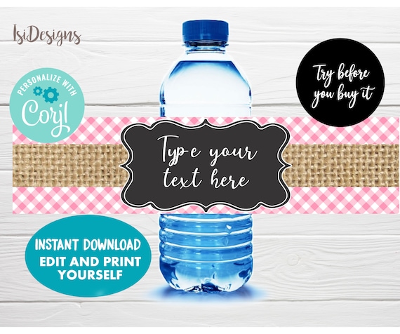 pink gingham baby shower decorations