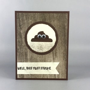 Handgemaakte Stampin' Up! Poep Emoji Get Well Card