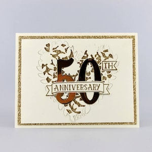 Handmade Stampin' Up 50th Wedding Anniversary Card image 1