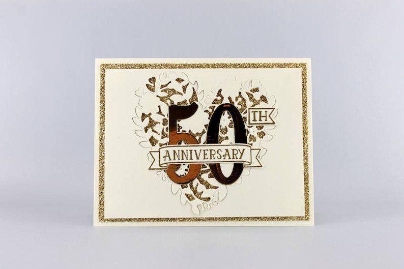 Handmade Stampin' Up 50th Wedding Anniversary Card image 1