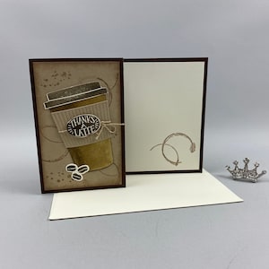 ¡Estampado hecho a mano! Café Gracias Tarjeta