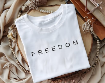Frihetströja: Unisex kortärmad t-shirt, Visa ditt stöd för frihetströja, USA, patriotismtröja
