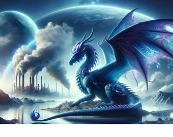 Dragon gaming Desk Mat large size 31"x 15.5" mythical dragon theme 4 variations available