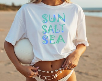 Sun Salt Sea T-Shirt: Comfort Colors Beachwear - Summer Vibes