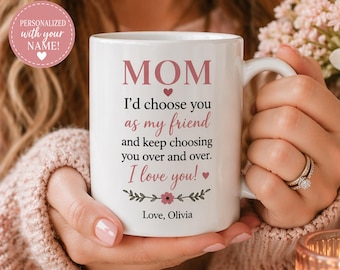 Personalized Mom Mug Gift from Daughter / Son | Mothers Day Coffee Mug | Sentimental Mom Gift | Custom Name Mom Mug | Birthday Gift for Mom