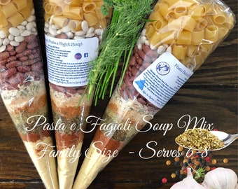 Pasta e Fagioli Soup Mix - Authentic Italian Recipe, Pasta Fazool Soup Mix, Bean Soup Mix, Family Size Soup Mix, Italian Soup Mix, Food Gift