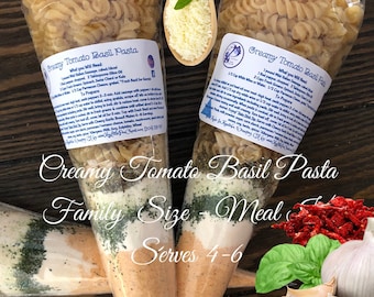 Creamy Tomato Basil Fusilli Pasta Meal Mix - Family Size Packaged Meal Mix, Italian Pasta Meal Kit, Italian Pasta Lovers Gifts, Food Gifts