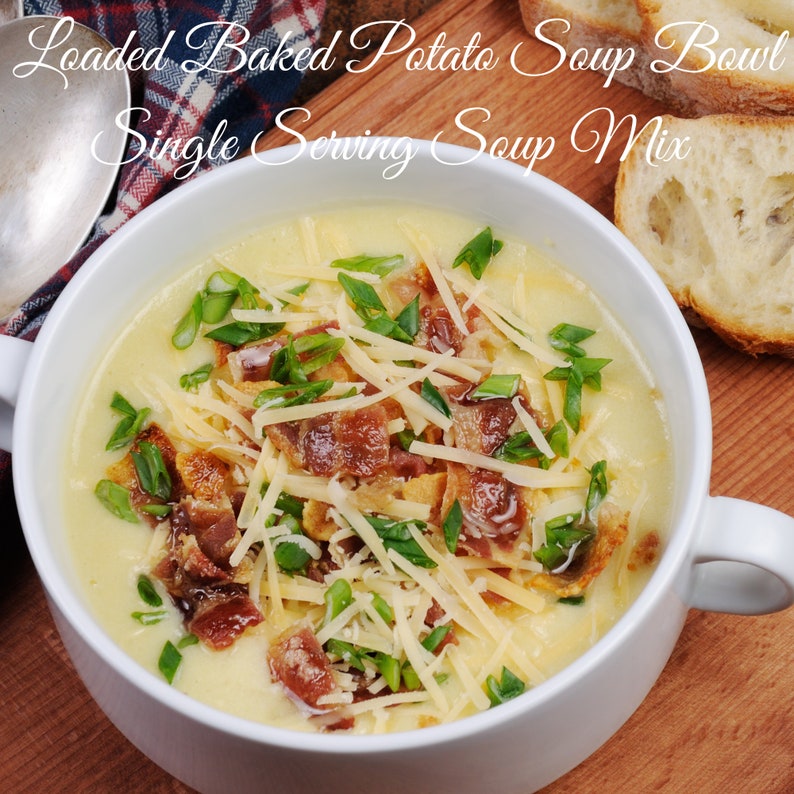 Loaded Baked Potato Soup Mix For One Individual Soup Mix, Cooking for One, Food Gifts, Packaged Meal Mix, Stocking Stuffers, Student Gifts image 6