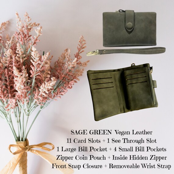 Tri fold hot sale wristlet wallet
