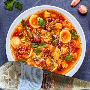 Pasta Fagioli Soup Mix | Handmade Orecchiette Italian Bean Soup, Comfort Food Gift (Serves 6-8)