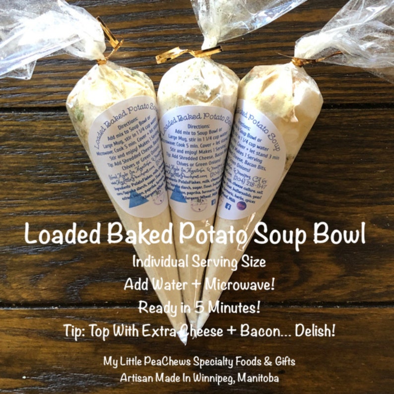 Loaded Baked Potato Soup Mix For One Individual Soup Mix, Cooking for One, Food Gifts, Packaged Meal Mix, Stocking Stuffers, Student Gifts image 5