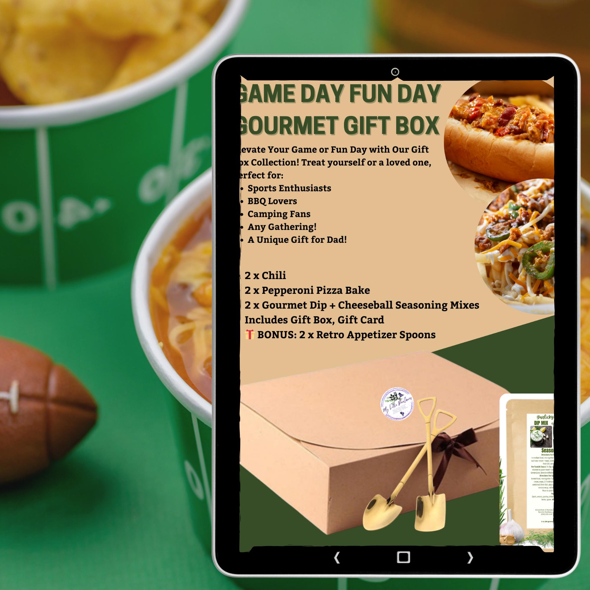 Celebrate Game Day! Gourmet Food Gift Box - Savory Meals, Party