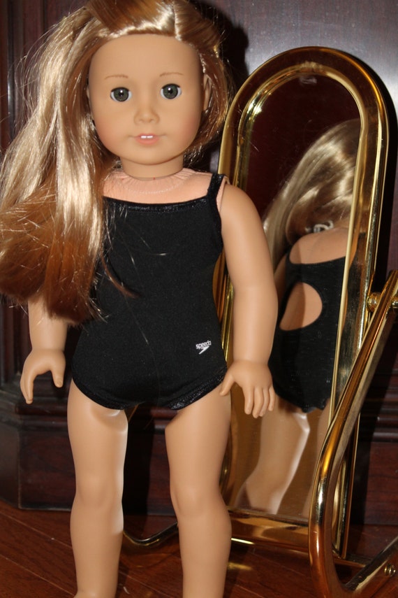 New Handmade Black Speedo Racing Swimming Suit for American Girl or 18 inch doll