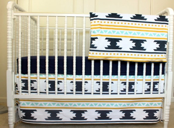 aztec crib bedding