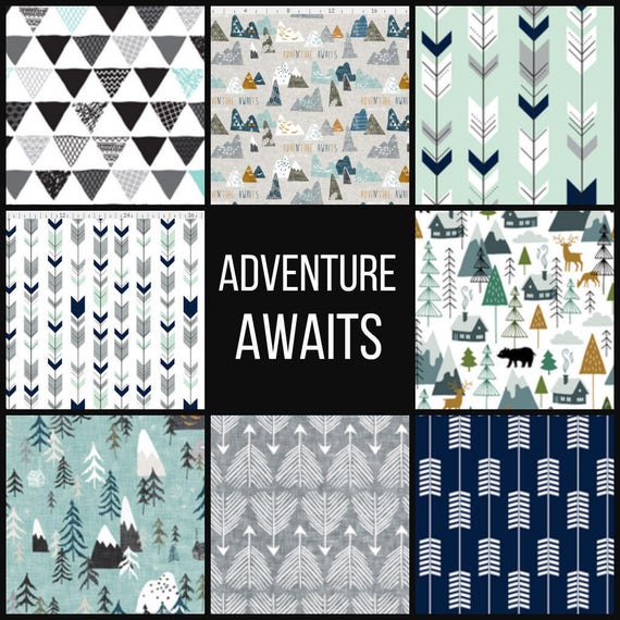 adventure awaits crib bedding