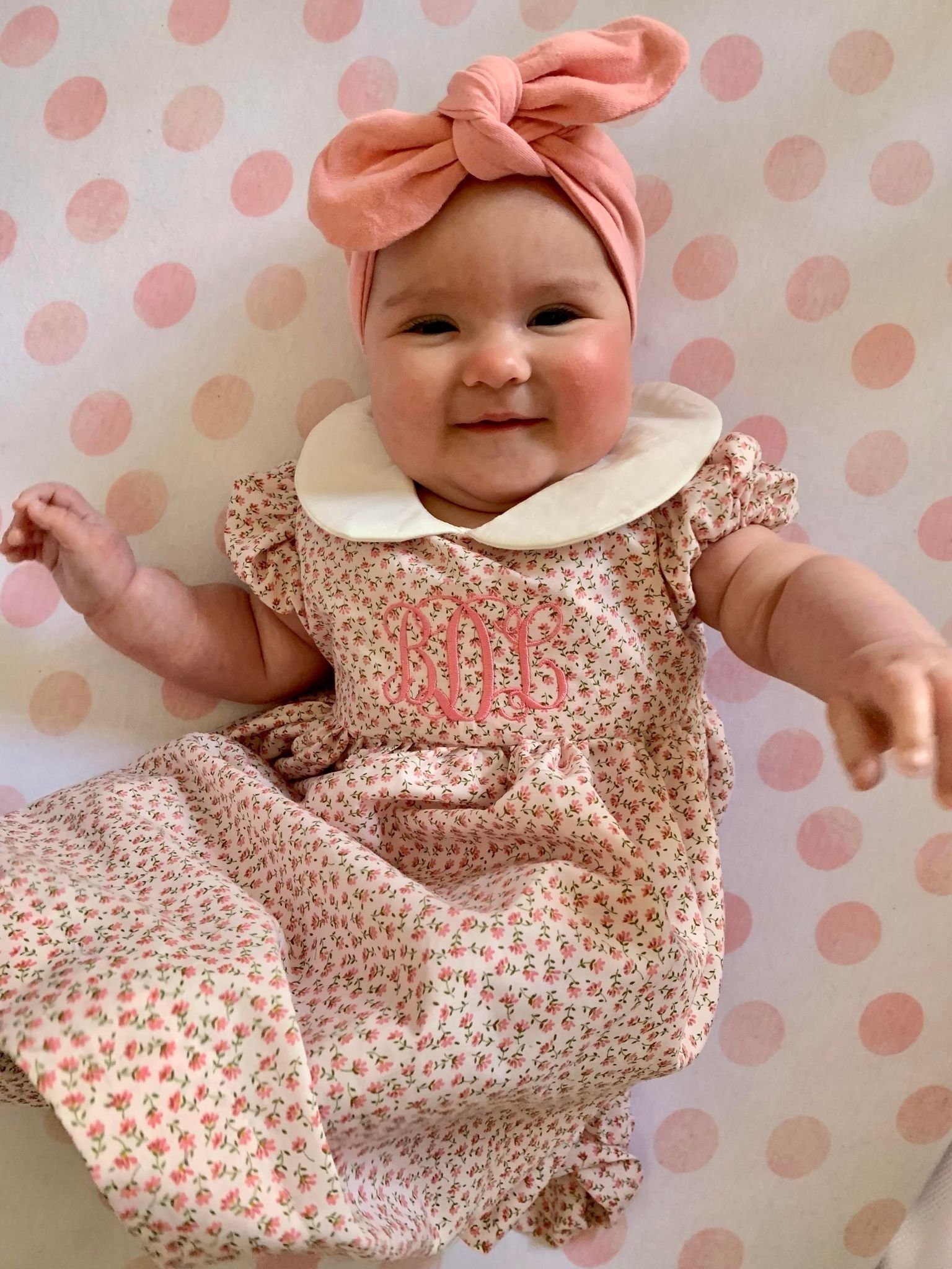 Monogrammed top easter dress
