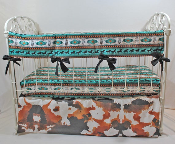 Native American Boy Horse Cowboy Baby Bedding Aztec Horse Etsy