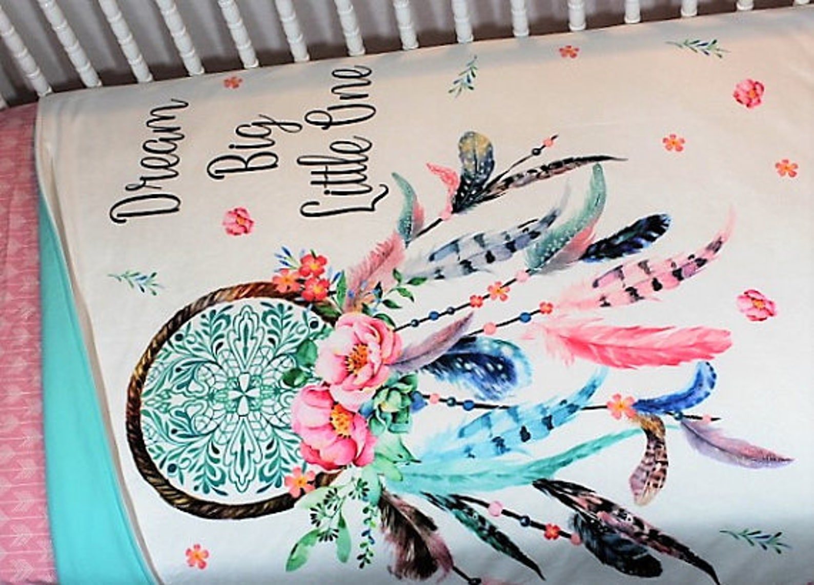 Dream Catcher Baby Bedding Baby Girl Boho Bedding Dream Etsy