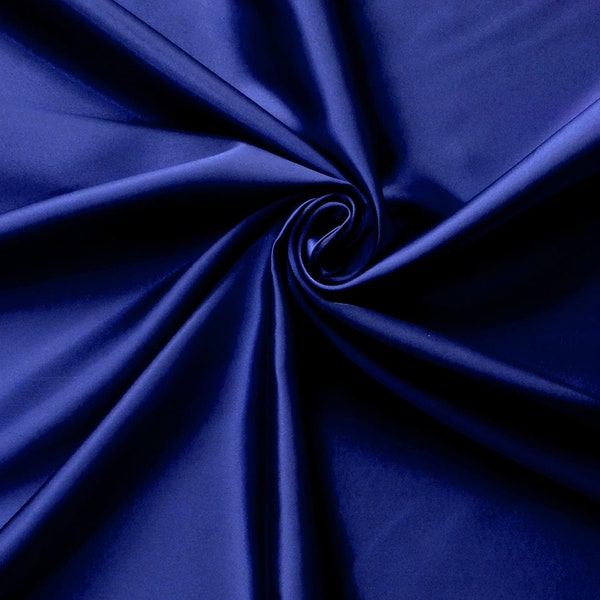 Royal Blue Silky Satin Solid fabric by the yard by Shannon Fabrics- Royal Blue Silky Satin Fabric by the yard (6 yards available)