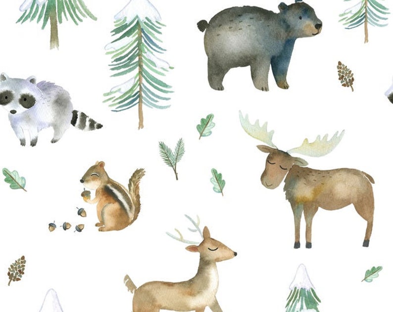 Boy Woodland Baby Bedding Girl Woodland Bedding Moose Etsy