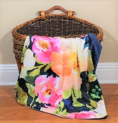 Coral Navy Watercolor Floral Pink Navy Crib Bedding Pink Navy