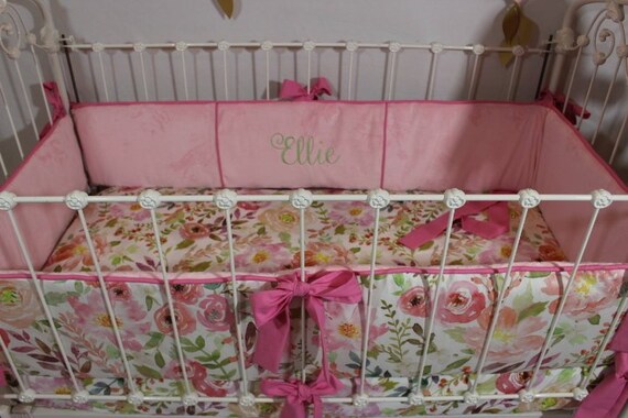 watercolor baby bedding