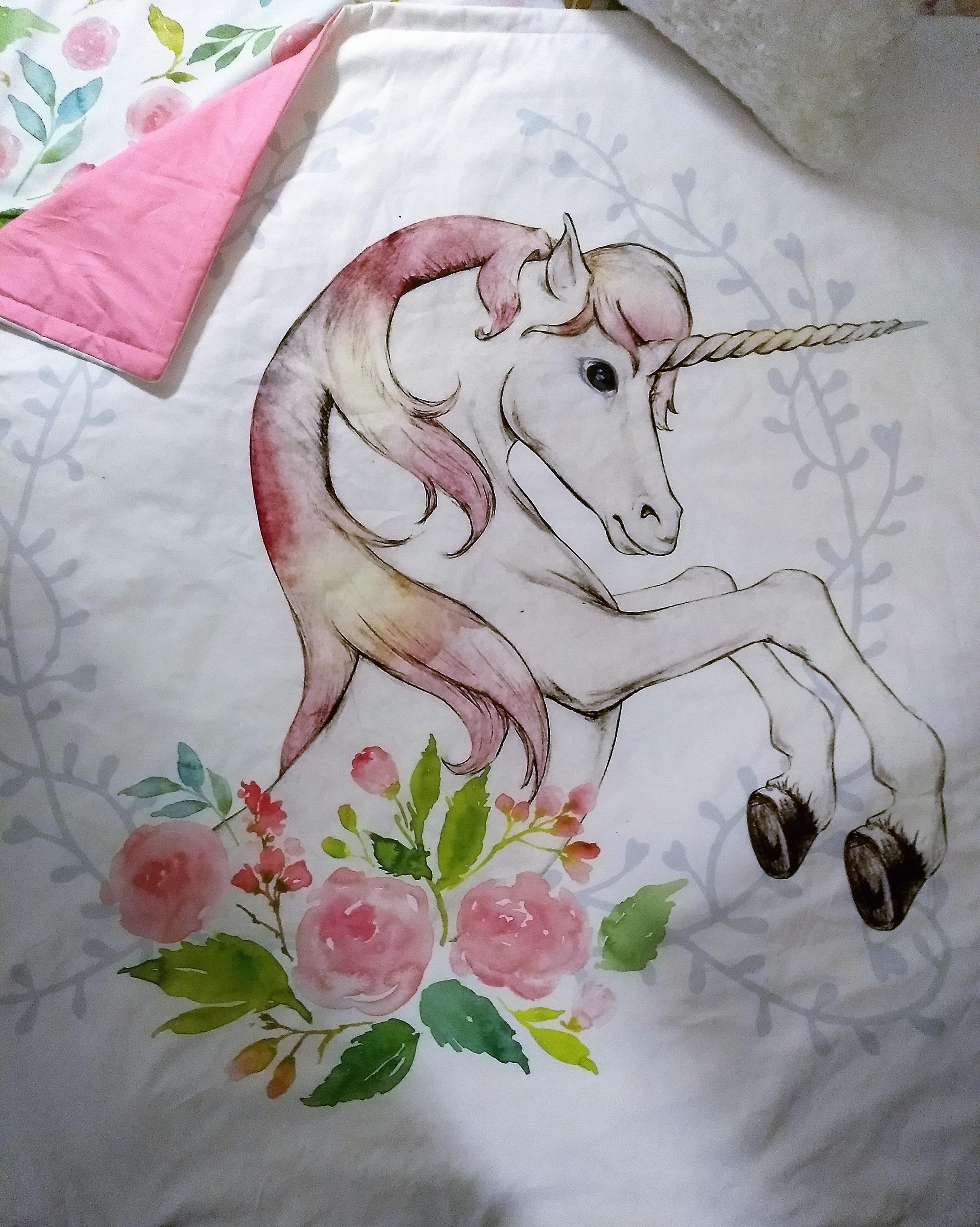 baby girl unicorn bedding