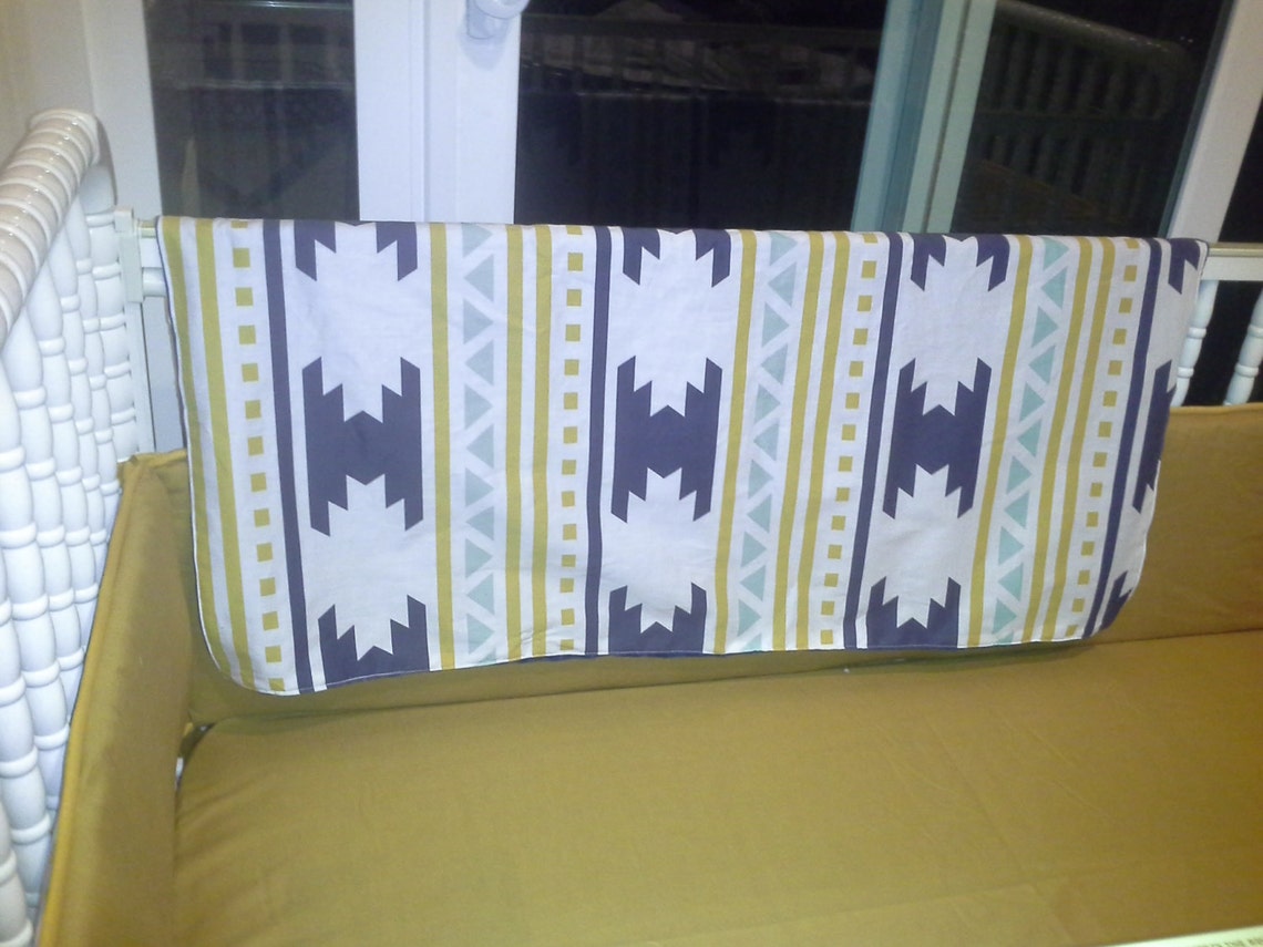 Navajo Navy Blue Baby Bedding Bumper Pads Flat Bed Skirt Etsy