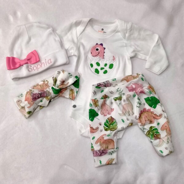 Baby Girl Dinosaur Clothes Etsy