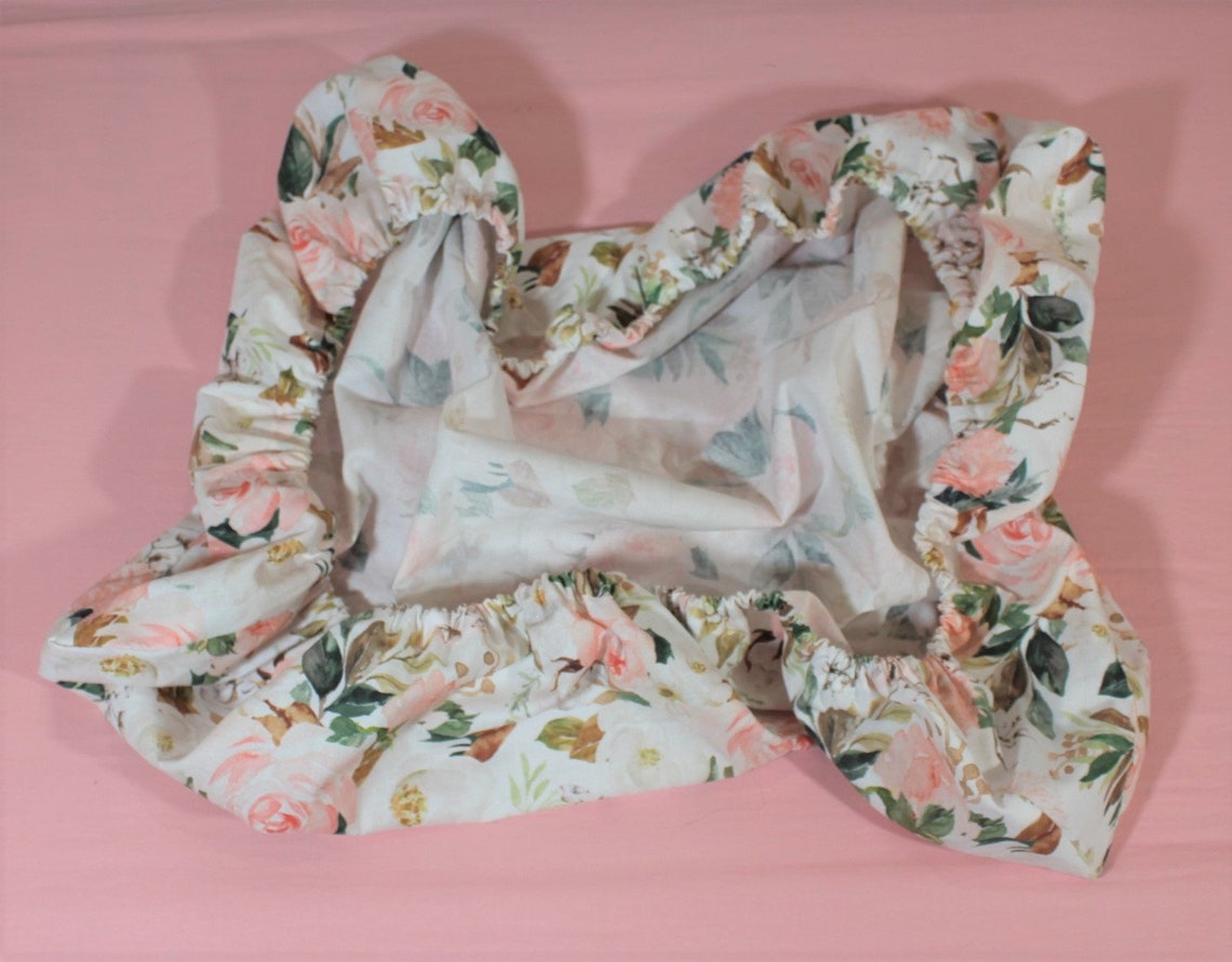 Sweet Magnolia Watercolor Floral Baby Fitted Crib Sheet Etsy