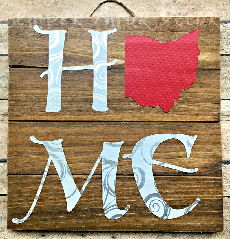 Ohio Pallet Sign Ohio Home Sign Ohio State Decor Home State Etsy