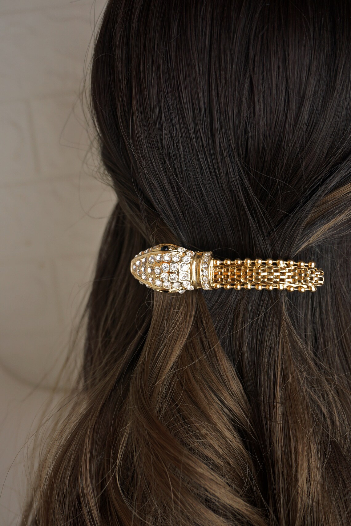 Snake Hair Clip Gold Snake Hair Barrette Snake Serpent Hair Etsy