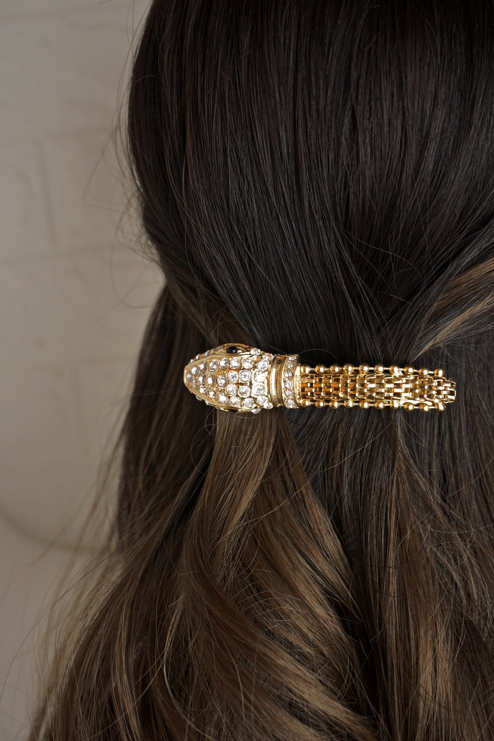 Snake Hair Clip Gold Snake Hair Barrette Snake Serpent Hair Etsy