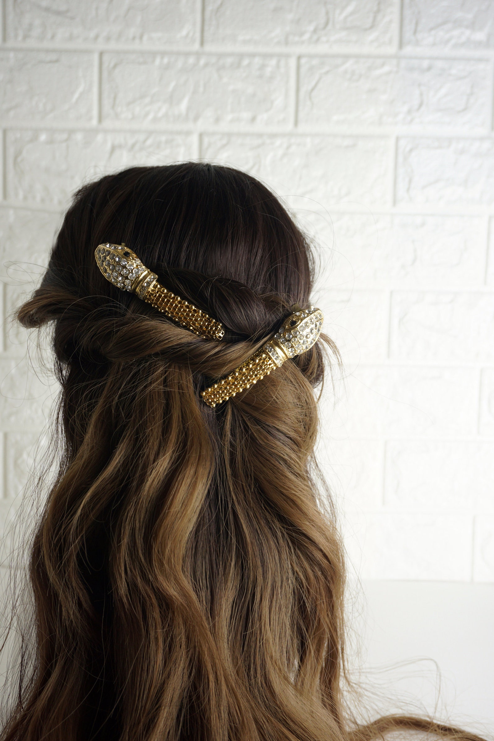 Snake Hair Clip Gold Snake Hair Barrette Snake Serpent Hair Etsy