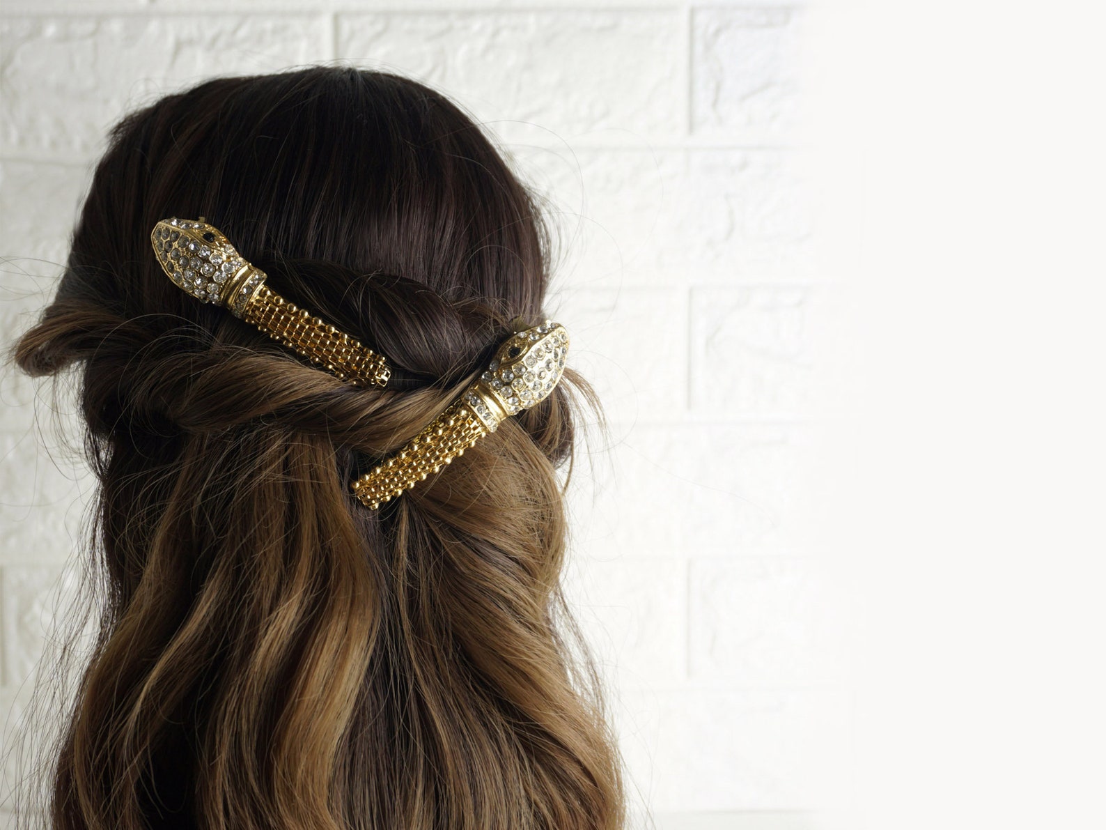Snake Hair Clip Gold Snake Hair Barrette Snake Serpent Hair Etsy