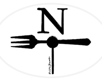Pegatina para parachoques ovalada de North Fork
