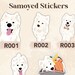 Samoyed Sticker, Cute Sammy Sticker, Samoyed Lover Gift, Waterproof ...