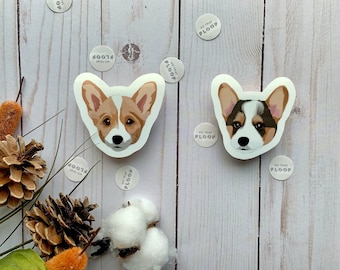 Waterproof Corgi Sticker, Cute Corgi Sticker, Cute Dog Sticker, Corgi lover gifts, Water bottle Sticker, Laptop Sticker, corgi themed gifts
